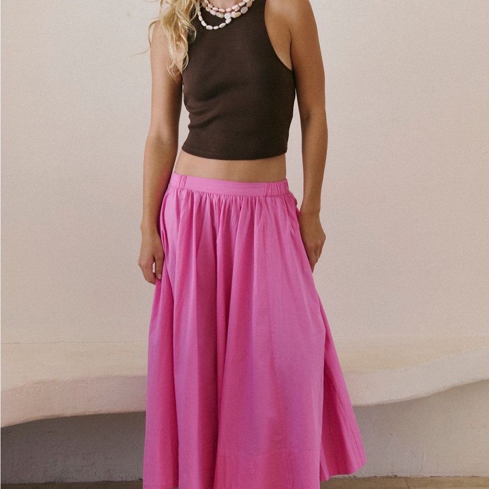 FP Movement by Free People Vibrant Pink Midi Skirt